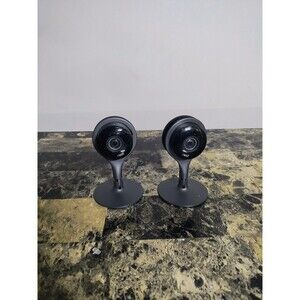 2 Google Nest Cam Indoor A0005 Security Cameras – No Power Cords, Tested Working